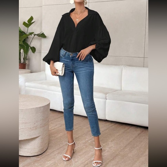 Luxe lantern sleeve blouse - Picture 15 of 15